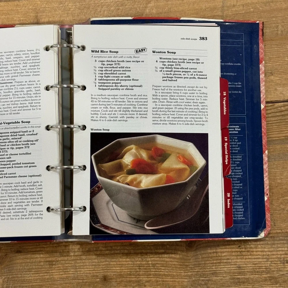 Vintage Better Homes and Gardens Cookbook: 1989 Red Checkered Binder